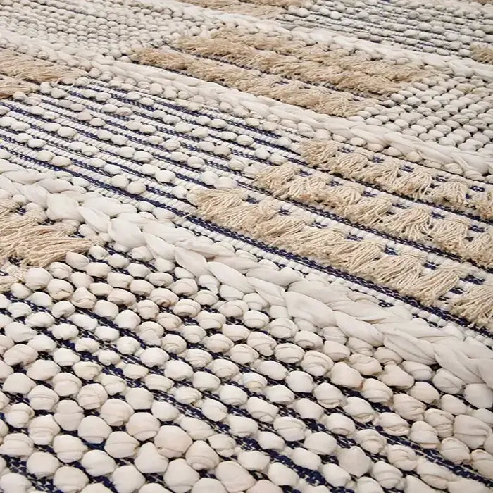 Scandinavian rug, Boho rug, Harmoni 4x6 feet, Area rug, Cotton handwoven rug, beni ourain rug, nordic rugs, Tapis,Teppich, Modern shaggy rug