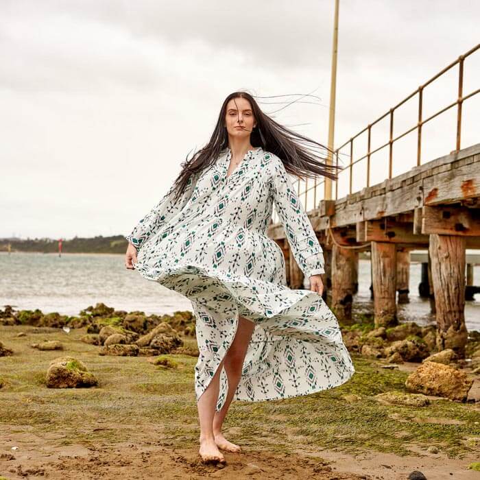 Set of 2 Cotton Maxi Dress Summer Dress Boho dress Long Boho Dress Block Print Price includes 2 Sizes S,M,L,XL BD19