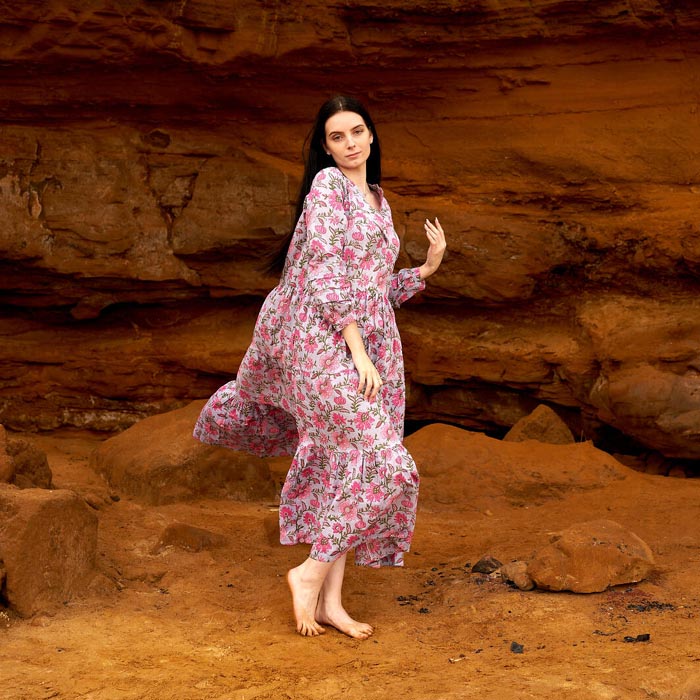 Set of 2 Cotton Maxi Dress Summer Dress Boho dressLong Boho Dress Aria Price includes 2 Sizes S,M,L,XL BD16