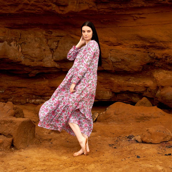 Set of 2 Cotton Maxi Dress Summer Dress Boho dressLong Boho Dress Aria Price includes 2 Sizes S,M,L,XL BD16