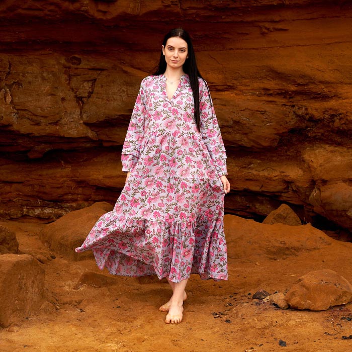 Set of 2 Cotton Maxi Dress Summer Dress Boho dressLong Boho Dress Aria Price includes 2 Sizes S,M,L,XL BD16