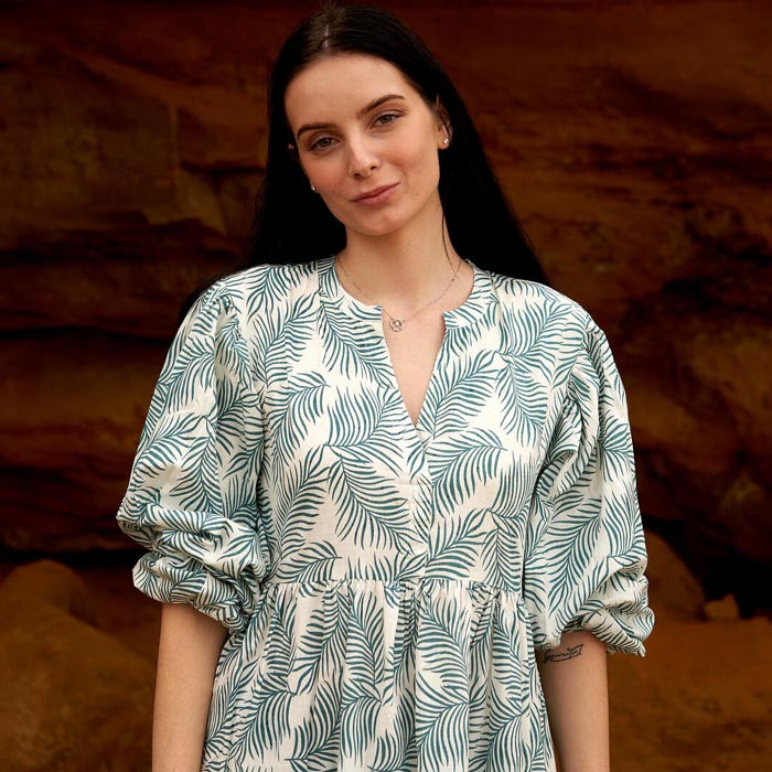 Set of 2 Cotton Maxi Dress Summer Dress Boho dressLong Boho Dress Mint leaves Price includes 2 Sizes S,M,L,XL BD18