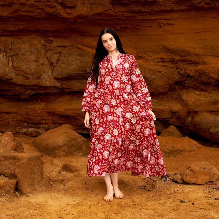 Set of 2 Cotton Maxi Dress Summer Dress Boho dressLong Boho Dress Price includes 2 Sizes S,M,L,XL BD1