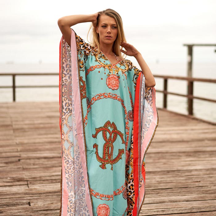 Silk Blend kaftan for women Long Caftan Resort Wear Vacation Beach Dress Boho Silk Dress Kaftan Floral SK03