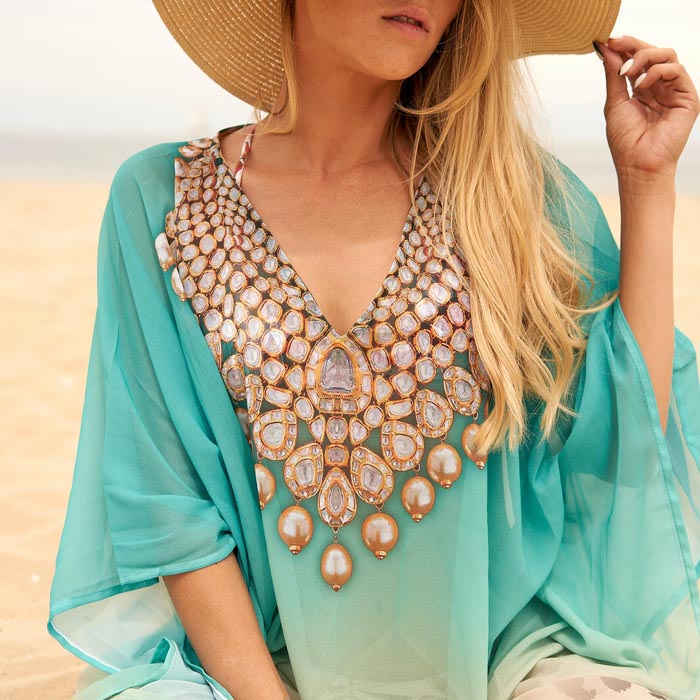 Silk Blend kaftan for women Long Caftan Resort Wear Vacation Beach Dress Boho Silk Dress Kaftan Floral SK05