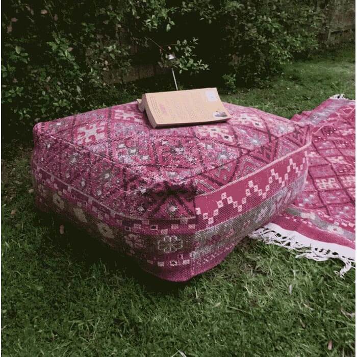 Stunning Moroccan Cushion Cover, Pouf, Beanbag, Yoga Meditation Cushion, Linen Connections, Ottoman, Footstool, Home Decor Gift OT22