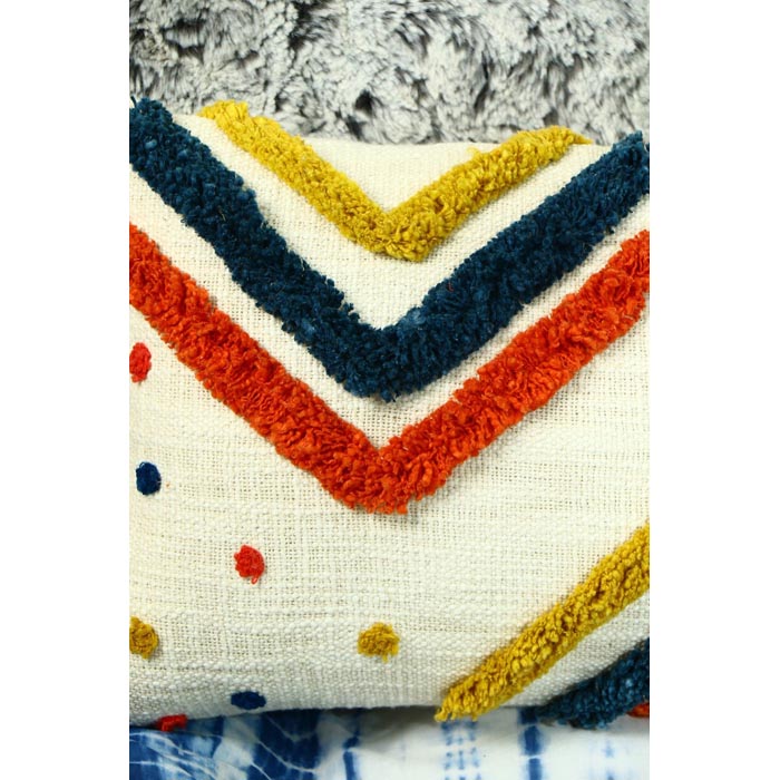 Tassels Linen Cushion Cover 30x50cm Beige Pillow Cover Handmade Boho rustic decor cream Moroccan Cushions Hand Tufted Cushion Lumbar Pillow CC189