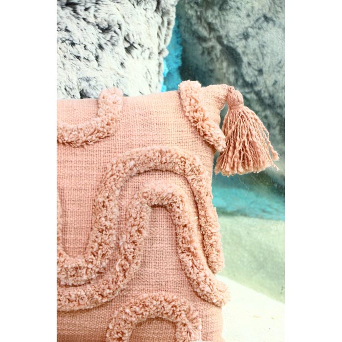 Tassels Linen Cushion Cover 30x50cm Beige Pillow Cover Handmade Boho rustic decor cream Moroccan Cushions Hand Tufted Cushion Lumbar Pillow CC190