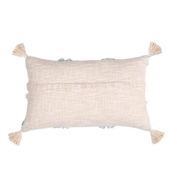 Tassels Linen Cushion Cover 30x50cm Beige Pillow Cover Handmade Boho rustic decor cream Moroccan Cushions Hand Tufted Cushion Lumbar Pillow CC191