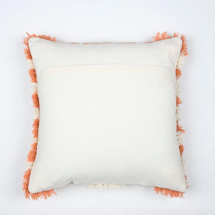 Tassels Linen Cushion Cover 50x50cm Beige Pillow Cover Handmade Boho rustic decor cream Moroccan Cushions Hand Tufted Cushion Lumbar Pillow CC164