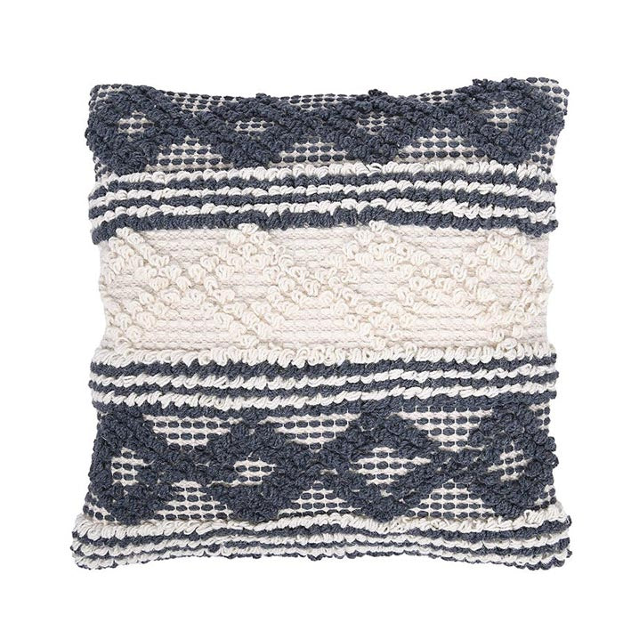 Tassels Linen Cushion Cover 50x50cm Beige Pillow Cover Handmade Boho rustic decor cream Moroccan Cushions Hand Tufted Cushion Lumbar Pillow CC170