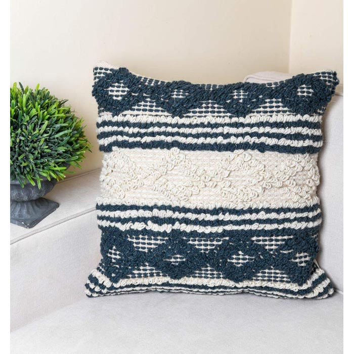 Tassels Linen Cushion Cover 50x50cm Beige Pillow Cover Handmade Boho rustic decor cream Moroccan Cushions Hand Tufted Cushion Lumbar Pillow CC170