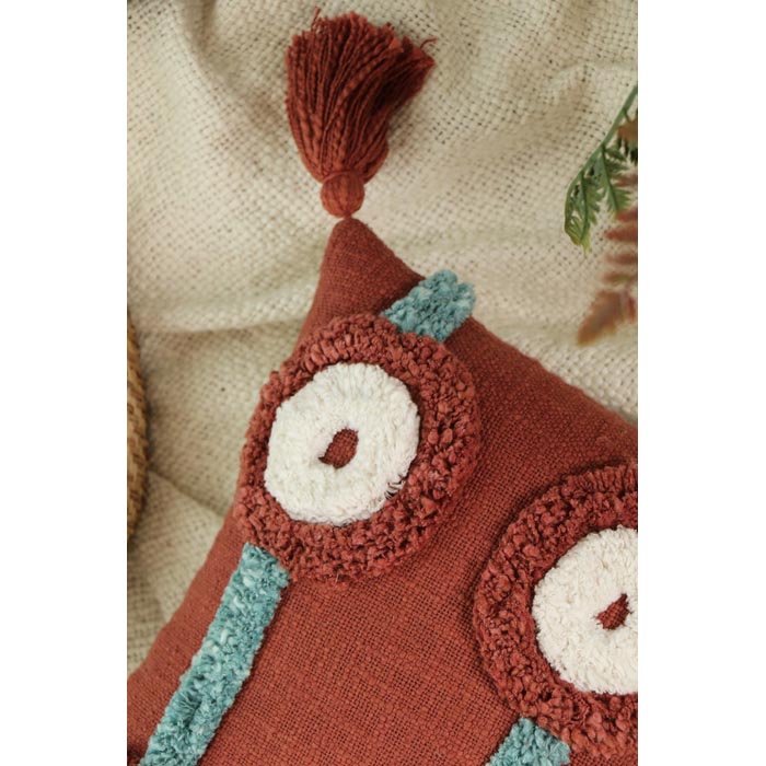 Tassels Linen Cushion Cover 50x50cm Beige Pillow Cover Handmade Boho rustic decor cream Moroccan Cushions Hand Tufted Cushion Lumbar Pillow CC171