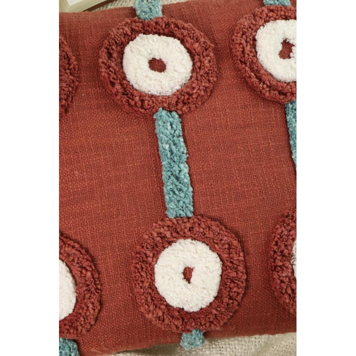 Tassels Linen Cushion Cover 50x50cm Beige Pillow Cover Handmade Boho rustic decor cream Moroccan Cushions Hand Tufted Cushion Lumbar Pillow CC171