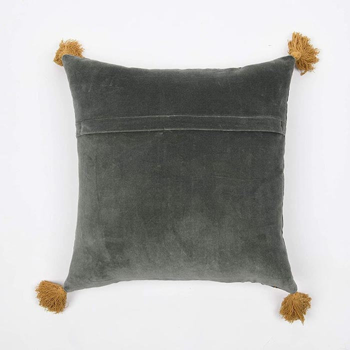 Tassels Linen Cushion Cover 50x50cm Beige Pillow Cover Handmade Boho rustic decor cream Moroccan Cushions Hand Tufted Cushion Lumbar Pillow CC205