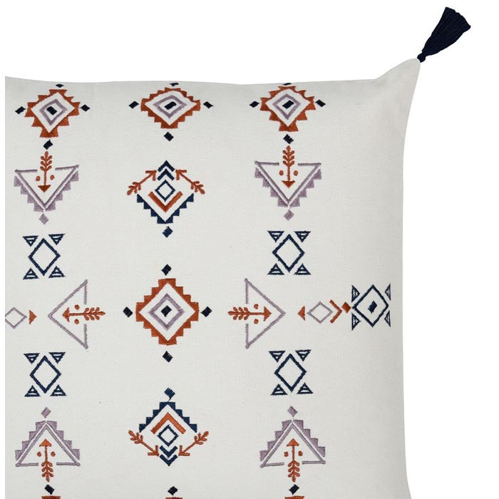 Tassels Linen Cushion Cover 50x50cm Beige Pillow Cover Handmade Boho rustic decor cream Moroccan Cushions Hand Tufted Cushion Lumbar Pillow CC206
