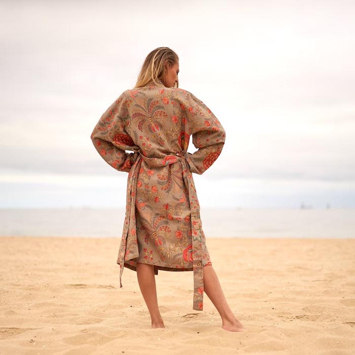 Unisex Waffle Linen Robe Cotton Kimono Robe Gift for her Mother's Valentines Chritmas Wedding Bridesmaids Robes Summer Bathrobe WK03