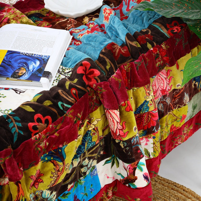 Velvet Floral Quilt - Patchwork Mix