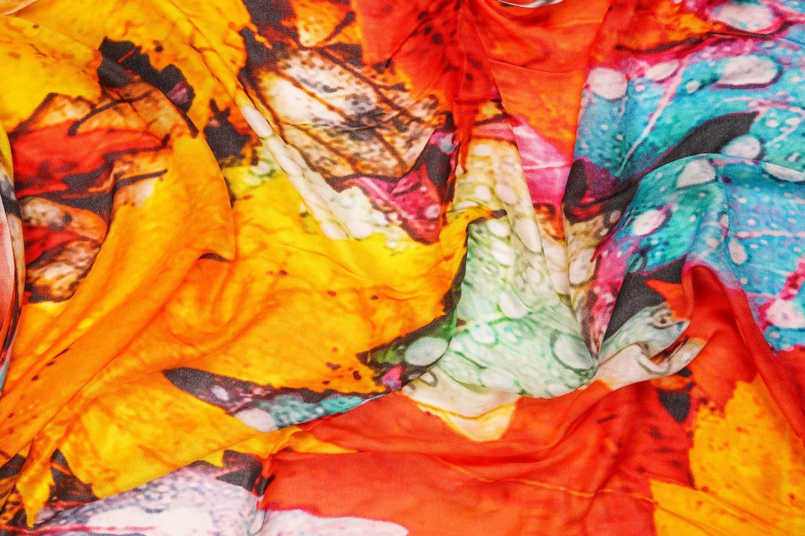 Silk Modal Scarf, long all season scarf in luxurious fabric blend, shawl and wrap, accessories for women, gifts for her, summer scarf, shawl - Yellow