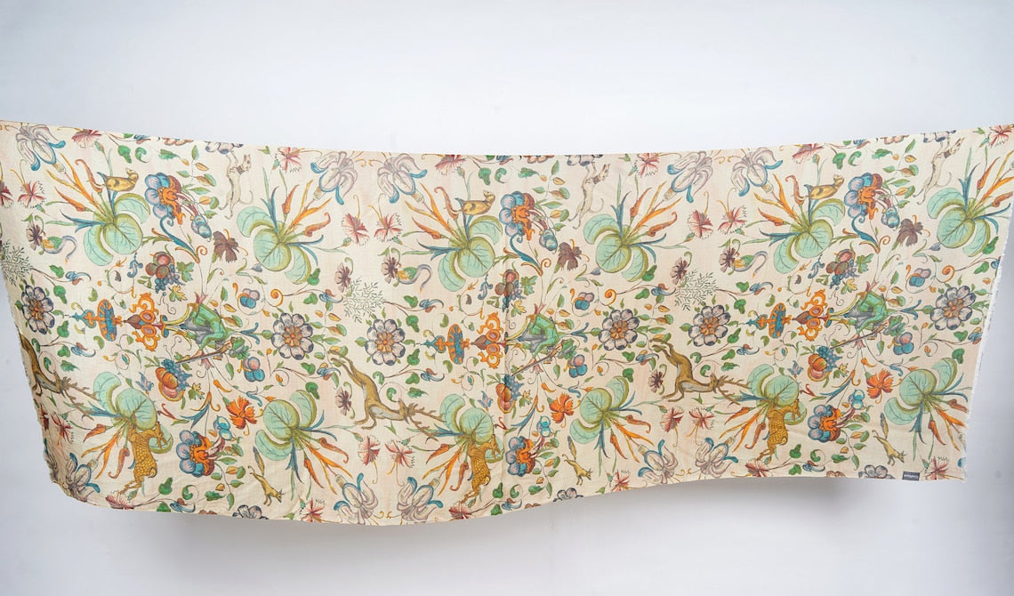 Silk Modal Scarf, long all season scarf in luxurious fabric blend, shawl and wrap, accessories for women, gifts for her, summer scarf, shawl - Cream