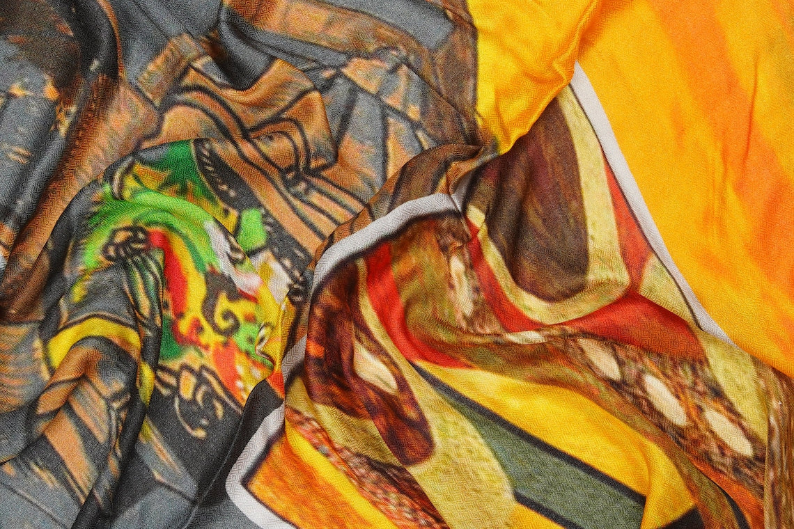 Silk Modal Scarf, long all season scarf in luxurious fabric blend, shawl and wrap, accessories for women, gifts for her, summer scarf, shawl - Grey/Brown