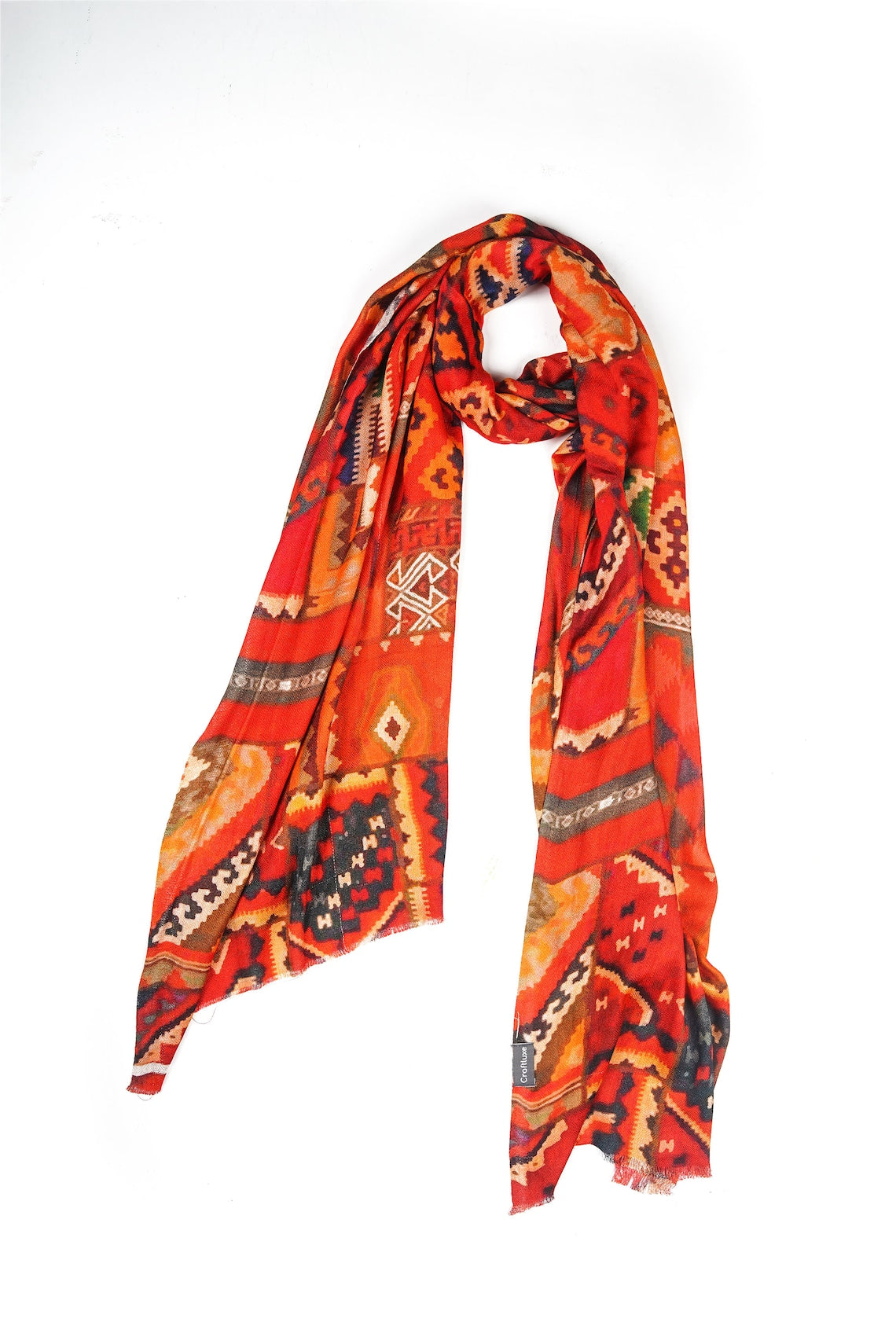 Silk Modal Scarf, long all season scarf in luxurious fabric blend, shawl and wrap, accessories for women, gifts for her, summer scarf, shawl - Red