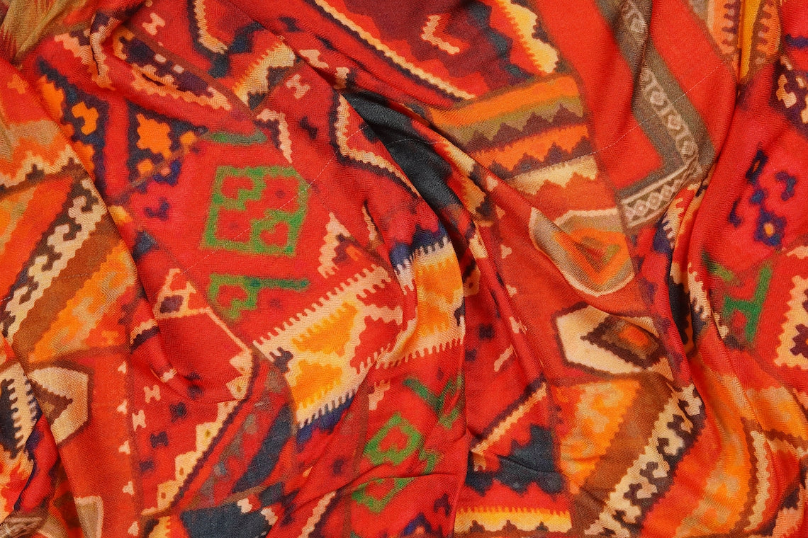 Silk Modal Scarf, long all season scarf in luxurious fabric blend, shawl and wrap, accessories for women, gifts for her, summer scarf, shawl - Red