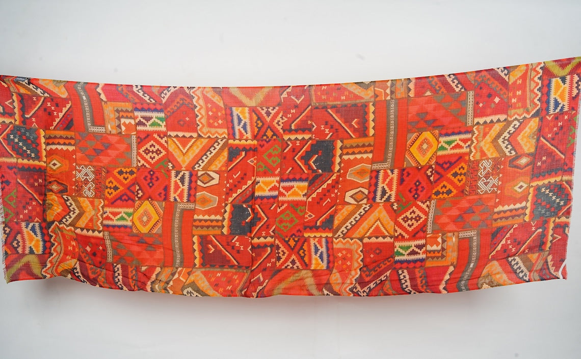 Silk Modal Scarf, long all season scarf in luxurious fabric blend, shawl and wrap, accessories for women, gifts for her, summer scarf, shawl - Red