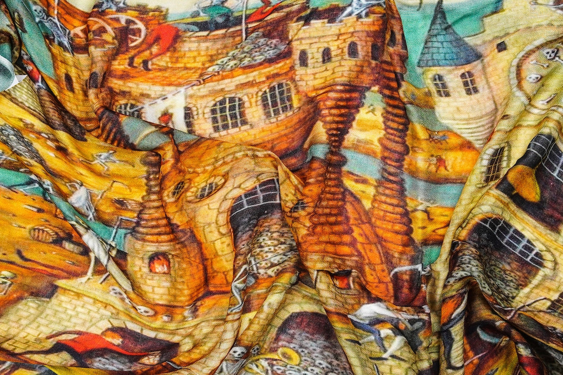 Silk Modal Scarf, long all season scarf in luxurious fabric blend, shawl and wrap, accessories for women, gifts for her, summer scarf, shawl - Mustard