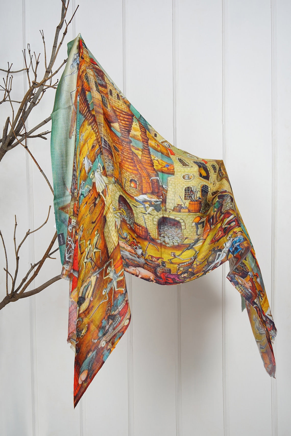 Silk Modal Scarf, long all season scarf in luxurious fabric blend, shawl and wrap, accessories for women, gifts for her, summer scarf, shawl - Mustard