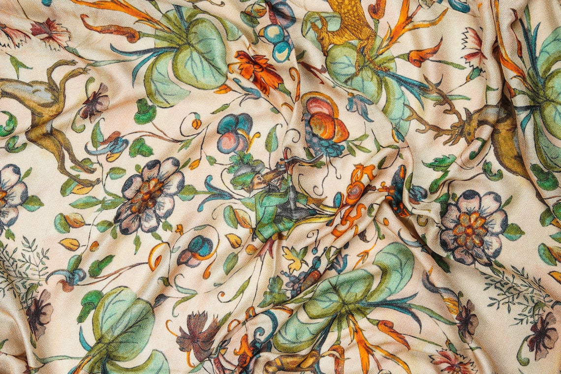 Silk Modal Scarf, long all season scarf in luxurious fabric blend, shawl and wrap, accessories for women, gifts for her, summer scarf, shawl - Cream