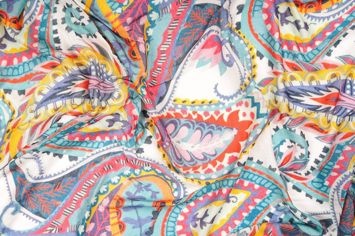 Silk Modal Scarf, long all season scarf in luxurious fabric blend, shawl and wrap, accessories for women, gifts for her, summer scarf, shawl - White/Blue