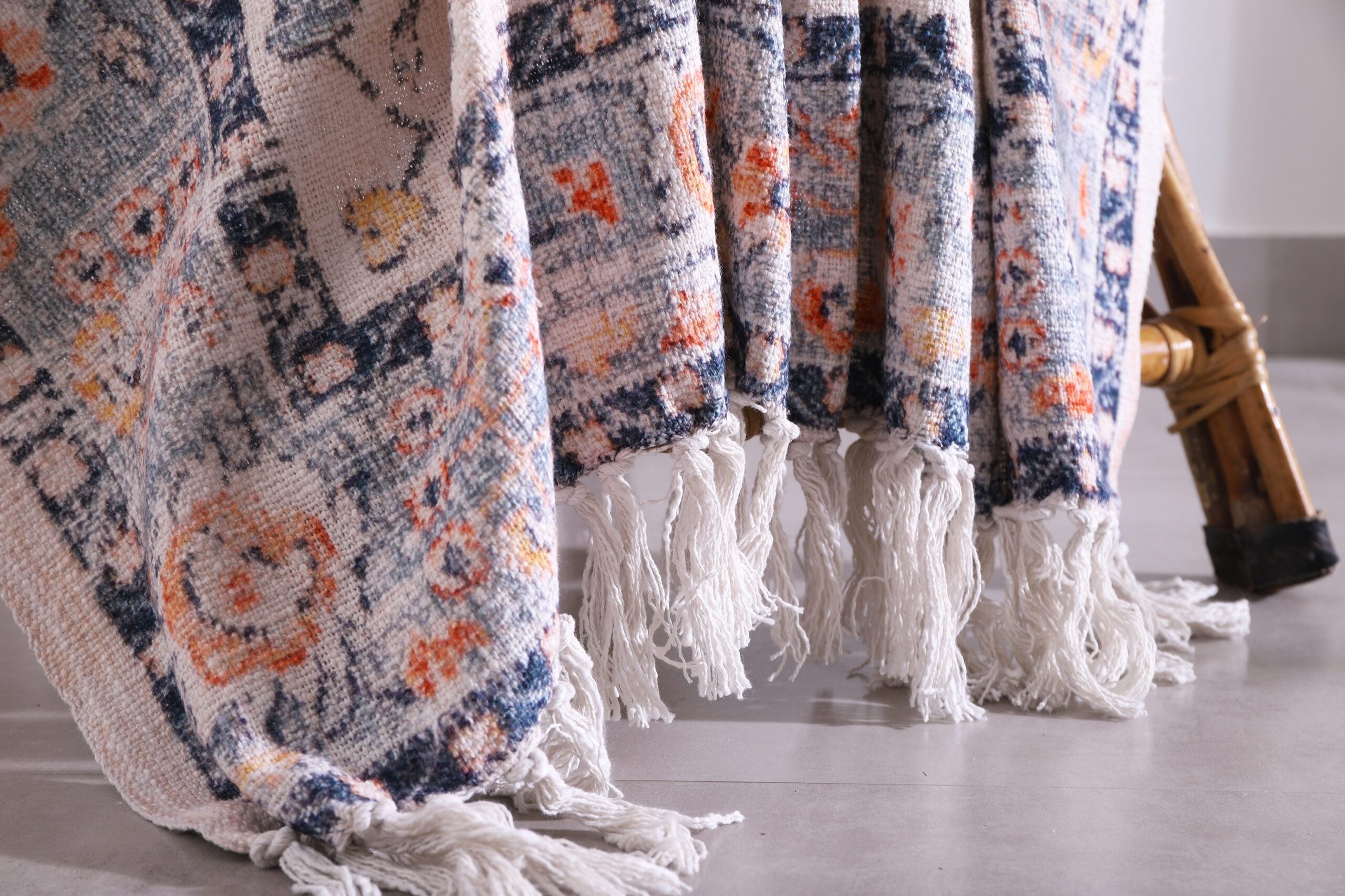 Luxury Rustic Cotton Wool Throw Rug Blanket Quilt | Large Picnic Throw Rug | Gift Valentines Mothers Day Easter | Boho Throw | Home Décor