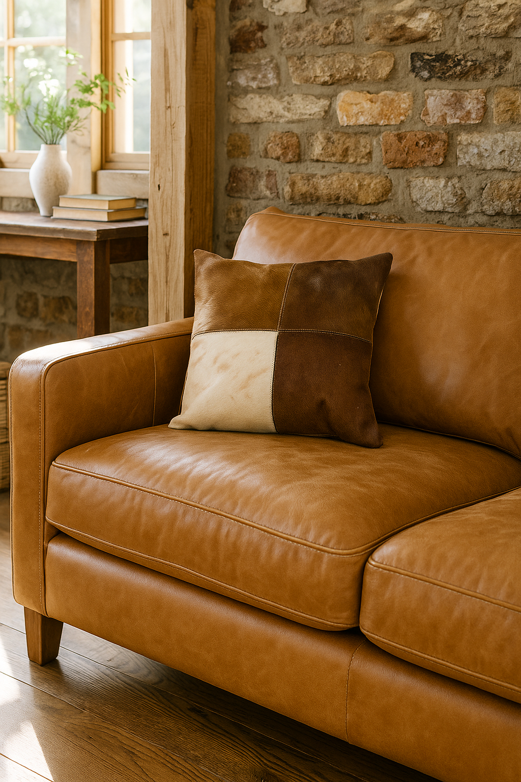 40x40cm cowhide patchwork cushion cover for sofa