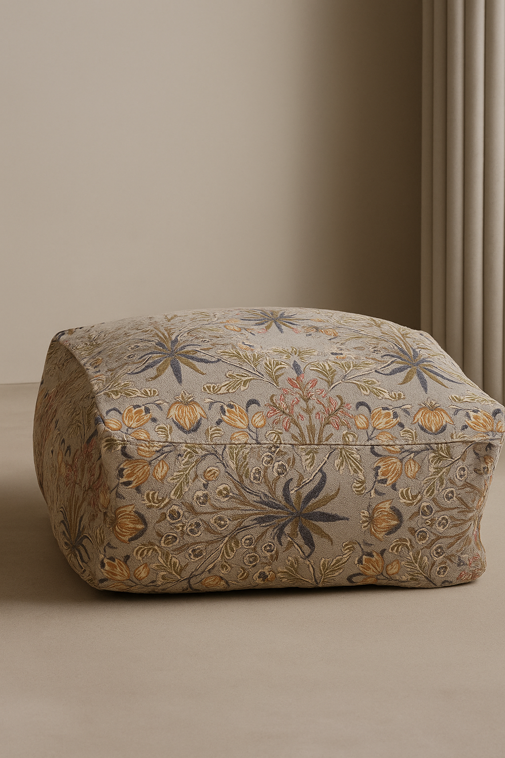 Decorative Tree Mix cushion cover for Moroccan pouf and ottoman