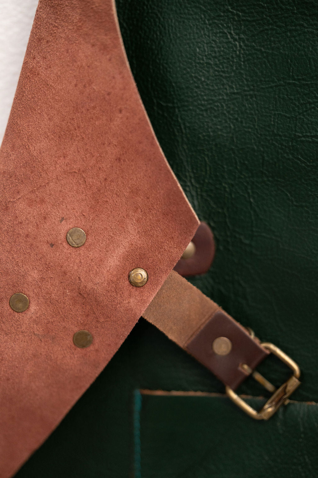 Premium Forest Green Leather Apron for Professional Work