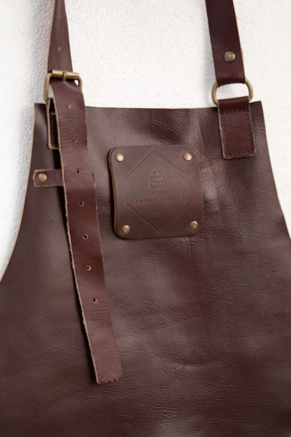 Handcrafted leather workshop apron for barbers chefs and makers