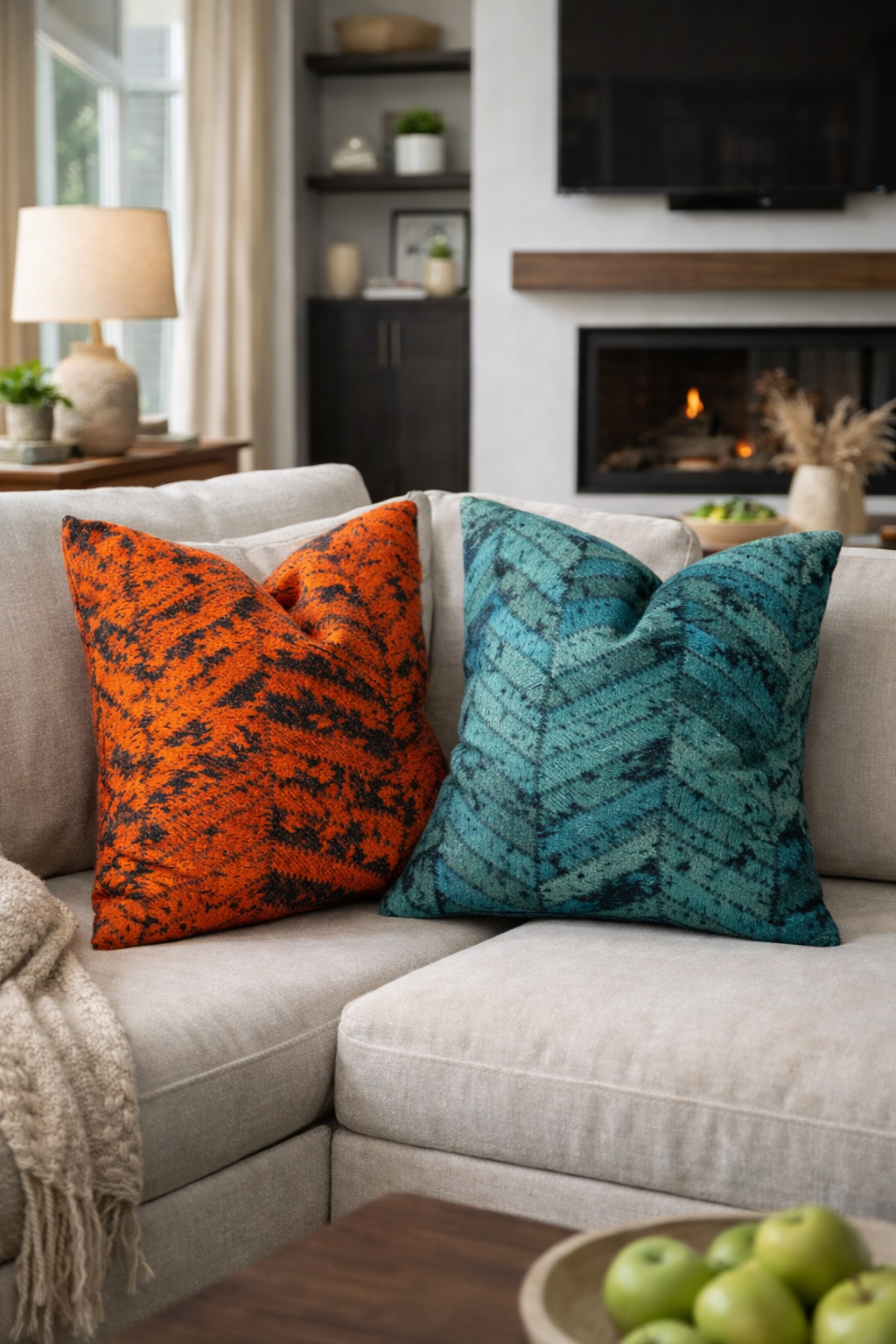 Decorative cowhide cushion covers for sofa and living room décor