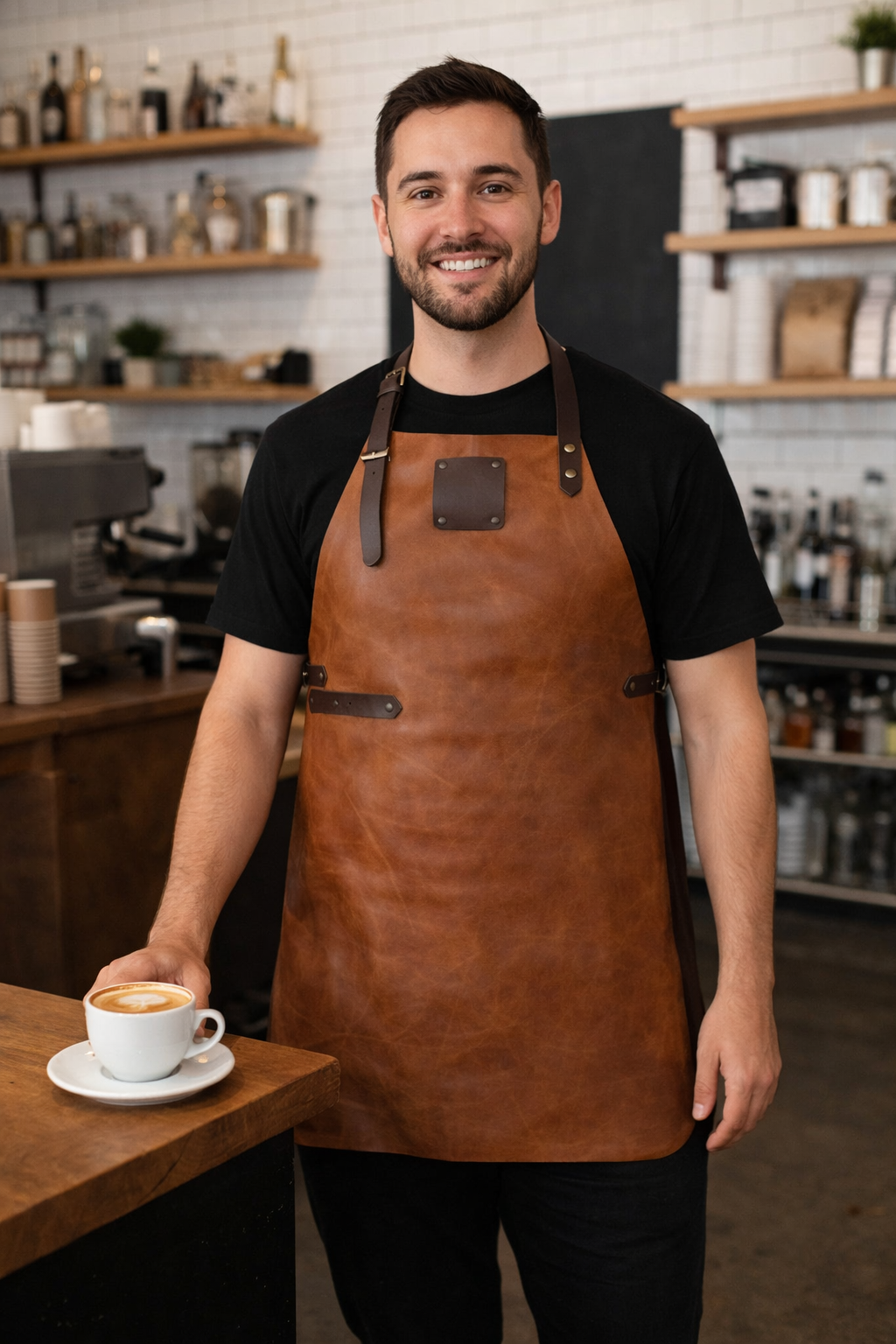 CraftLuxe premium leather apron for craftsmen and artisans