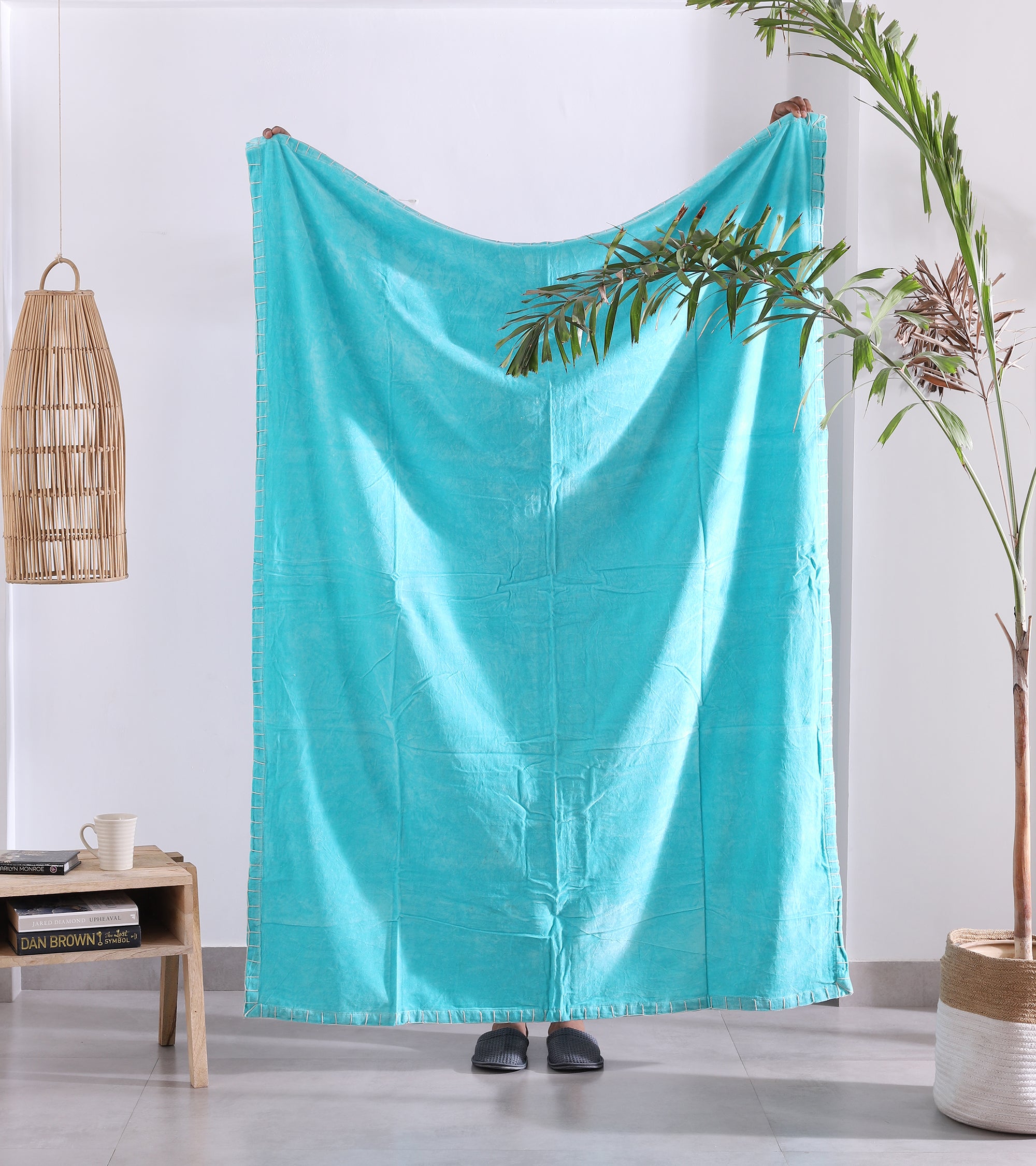 Luxury Rustic Cotton Velvet Throw Rug Blanket Quilt | Large Picnic Throw Rug | Gift Valentines Mothers Day Easter | Boho Throw | Home Décor