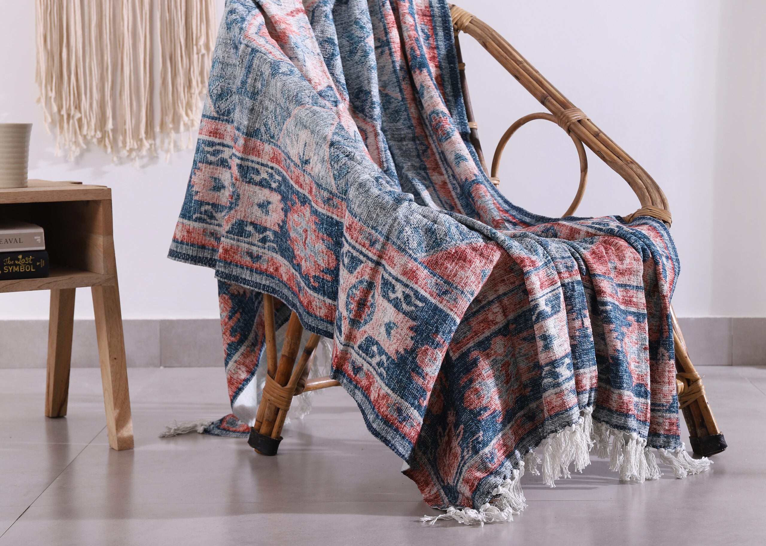 Luxury Rustic Cotton Wool Throw Rug Blanket Quilt | Large Picnic Throw Rug | Gift Valentines Mothers Day Easter | Boho Throw | Home Décor