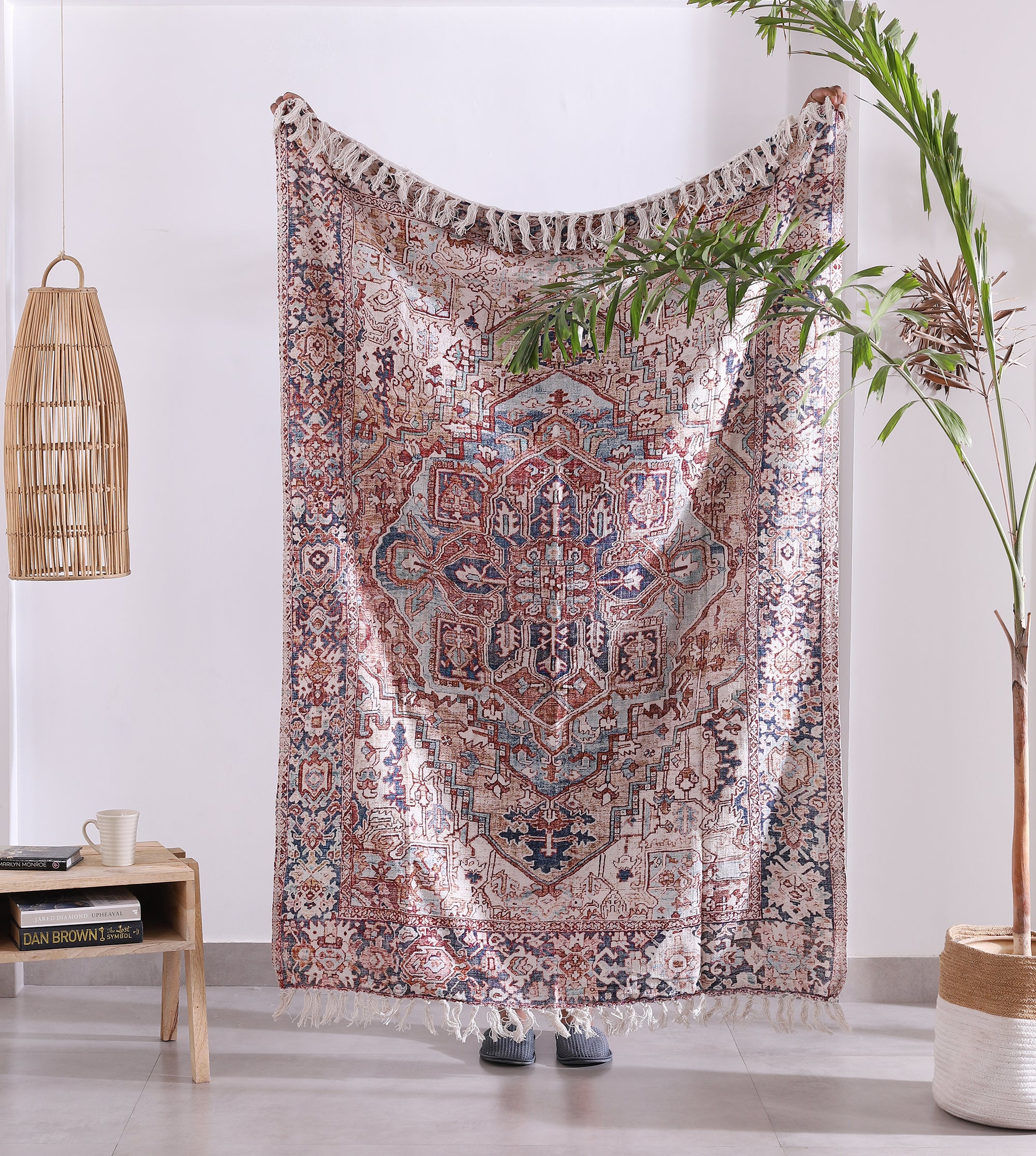 Luxury Rustic Cotton Wool Throw Rug Blanket Quilt | Large Picnic Throw Rug | Gift Valentines Mothers Day Easter | Boho Throw | Home Décor
