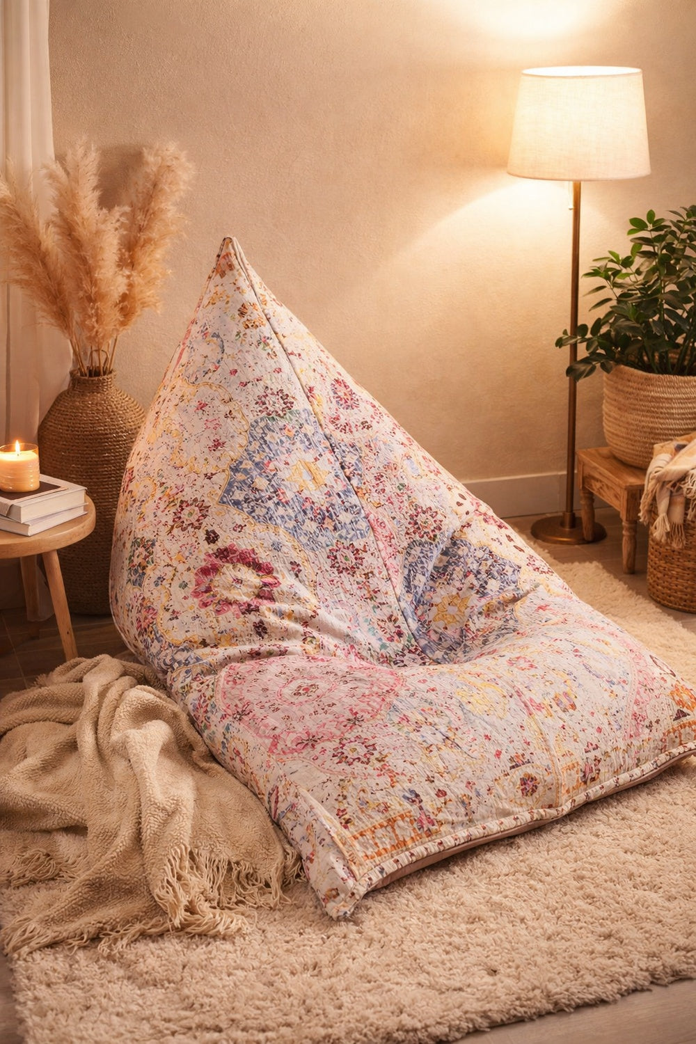 Moroccan Boho Bliss - Handmade Bean Bag Cover