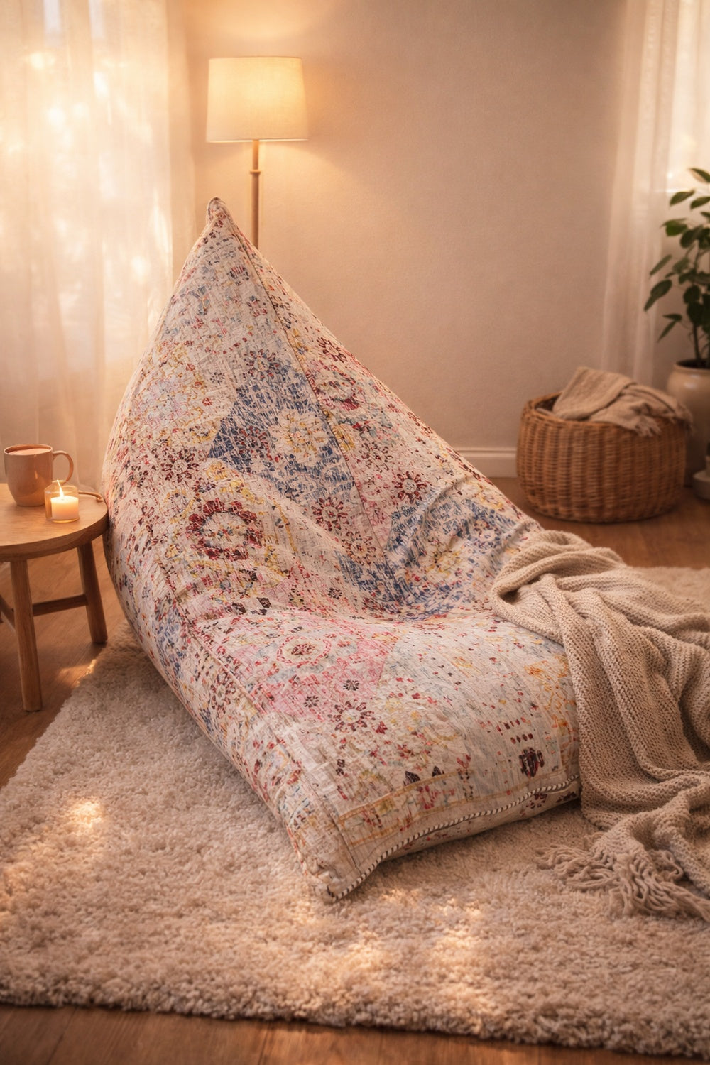 Moroccan Boho Bliss - Handmade Bean Bag Cover