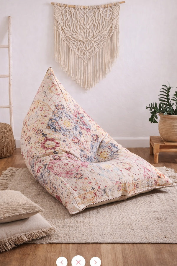 Moroccan Boho Bliss - Handmade Bean Bag Cover