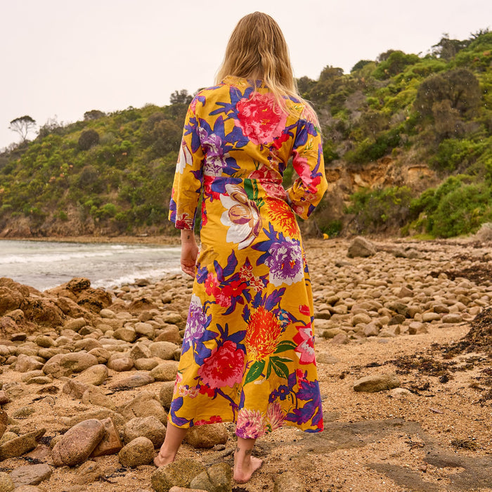 Set of 2 Cotton Maxi Dress ? Sunset Florals Bold Floral in Luxe Comfort