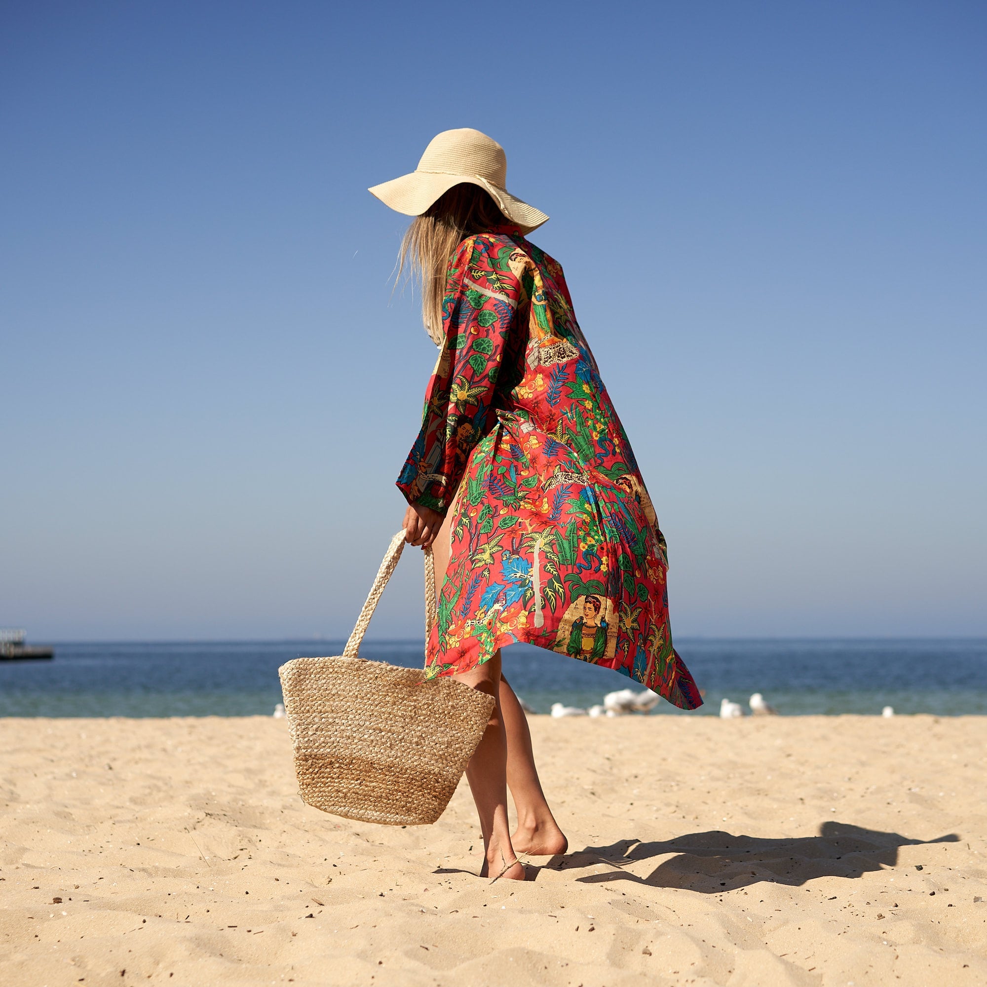 ‘Frida Fabulous’ 100% Cotton Kimono Robe