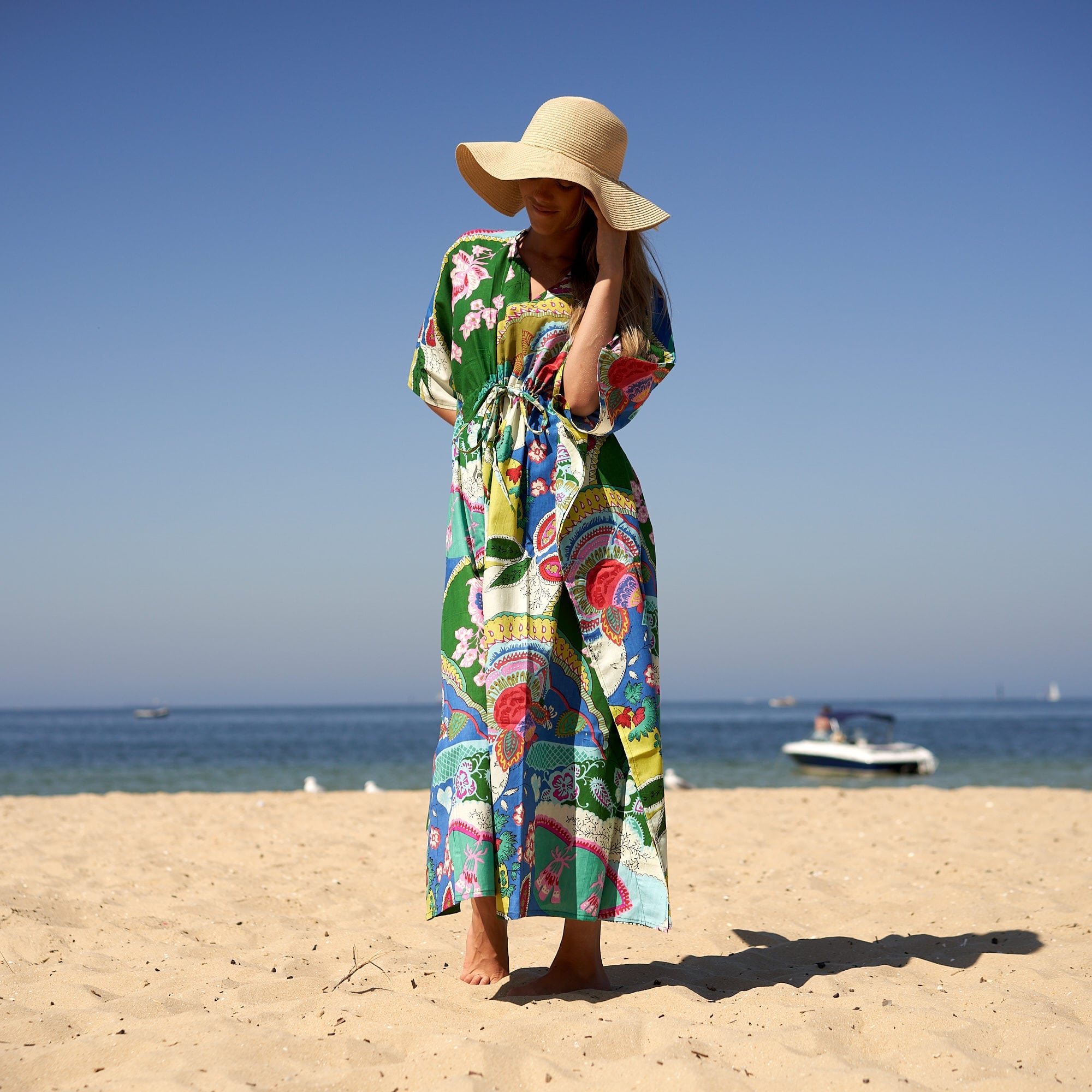 ‘Island Intrigue’ 100% Cotton Kaftan