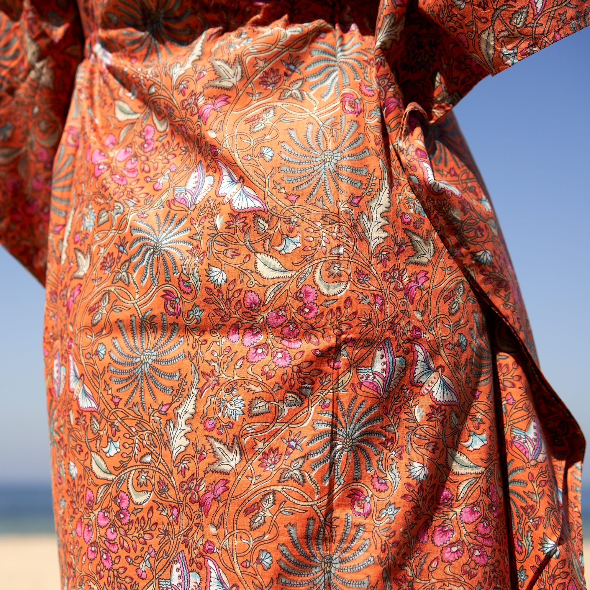 ‘Butterlies & Blooms’ 100% Cotton Kaftan