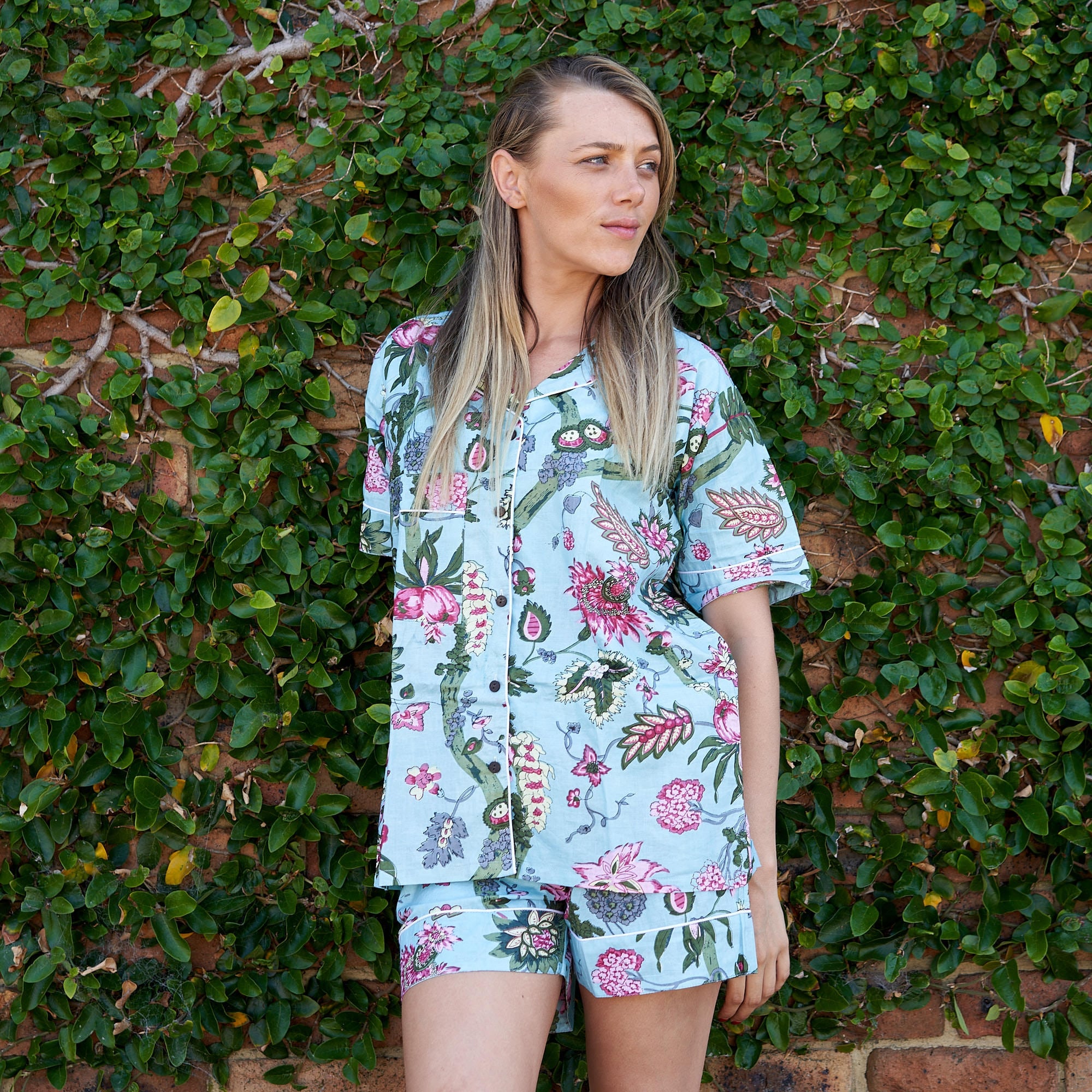 ‘Island Dreams’ 100% Cotton Pyjama Shorts Set